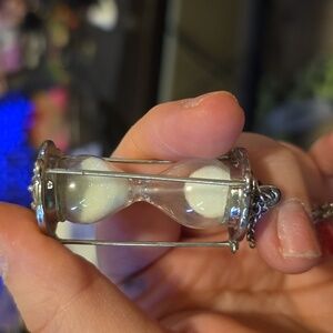 Silver Hourglass Necklace